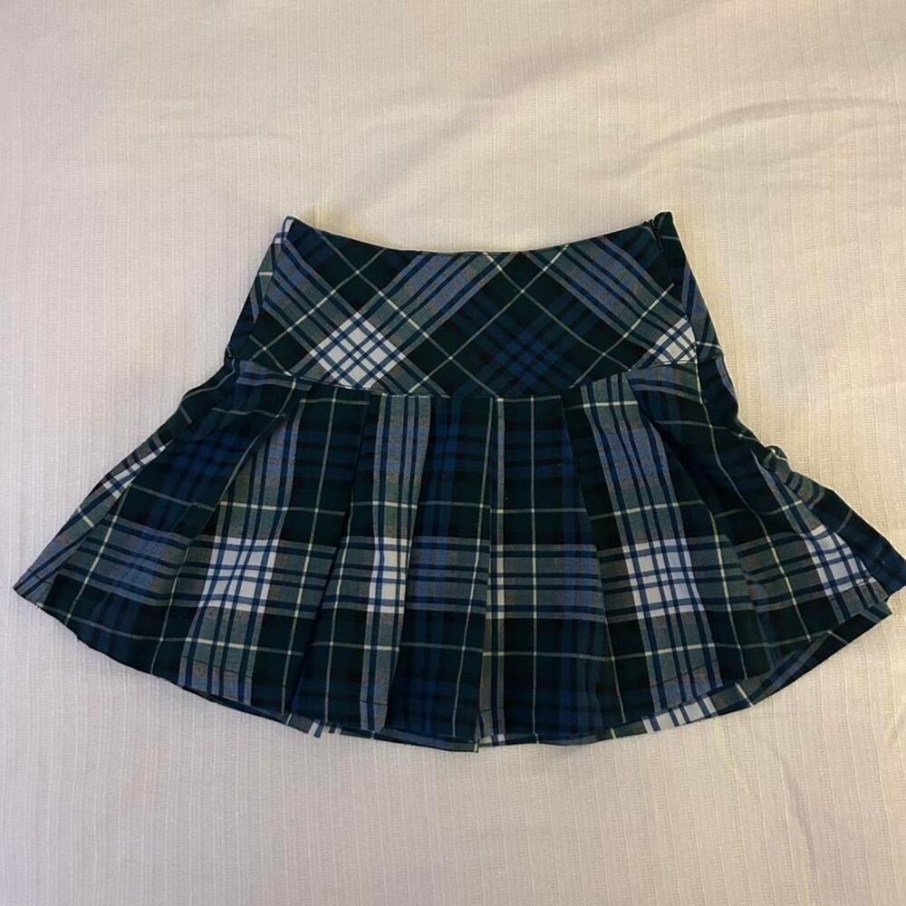 Vintage blue and white plaid